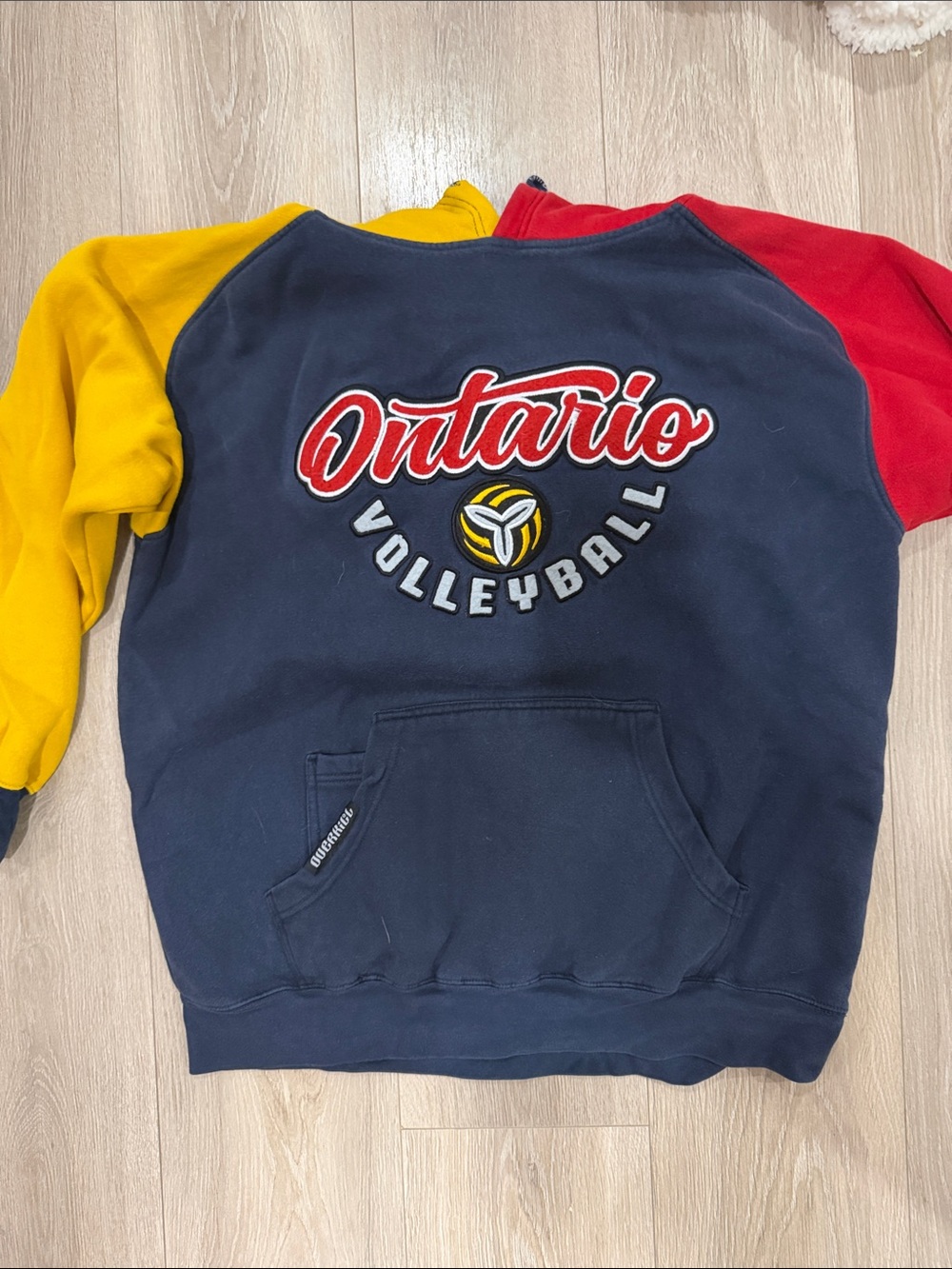 Ontario Volleyball Colorblock Pullover Sweatshirt - Navy, Yellow, Red